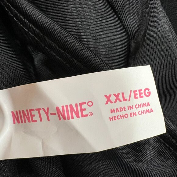 NWT Ninety-Nine Black Swim Bottoms High Waist High Leg  Misses Size XXL (19) - Picture 3 of 3